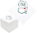Golf Cocktail Napkins, 100 Pack Hole in One First Birthday Golf Themed Paper Disposable Cocktail Beverage Napkins for Baby 1st Hole In One Birthday Decorations 2-Ply, 5x5 Inches (Hole in One)