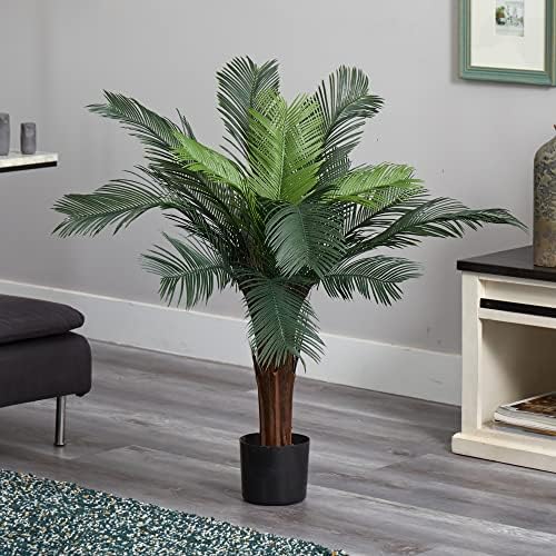 nearly natural 3 ft uv-resistant artificial cycas tree on a desk or shelf