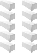 Surmente 10 Pack White Rectangle Tablecloth 90 x 132-inch Rectangular Polyester Table Cloth for Weddings, Banquets, or Restaurants