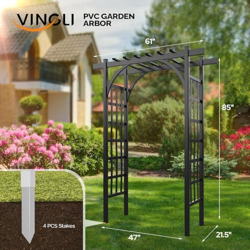 vingli garden arbor, pvc wedding arch for ceremony, close-up detail