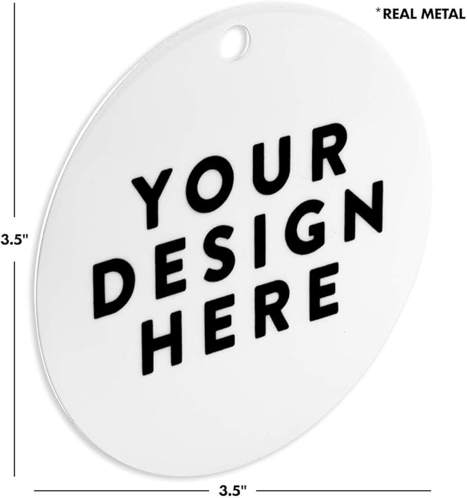Andaz Press Bulk Photo Personalized Gift And Party Favors Collection, Metal Christmas Ornaments With Ribbon And Gift Bag, Custom Photo, 6-Pack Christmas Ornaments Bulk Custom Ornaments Bulk