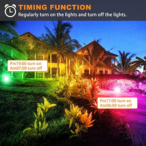 Led Flood Light Outdoor 30W, 300W Equivalent, Color Changing RGB Lights