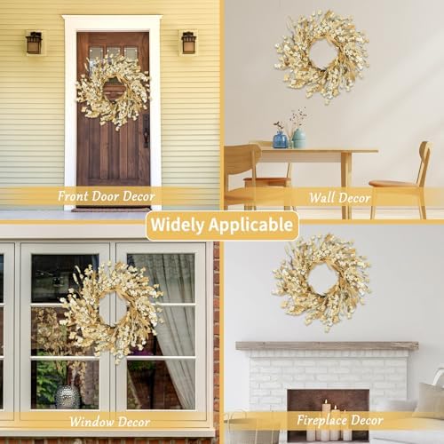 artgar fall wreath, 24 inch fall wreaths for on a desk or shelf