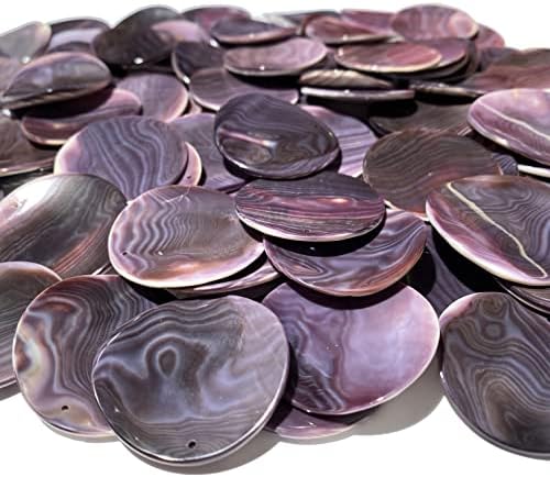 abcgems darkest wampum shell pendant beads usa coin, package contents