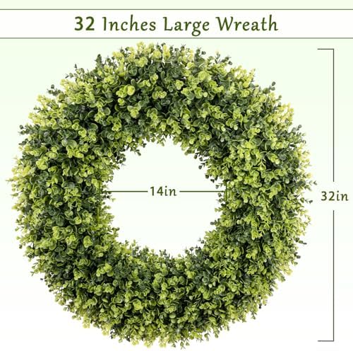 huziyahan 32 inch extra large boxwoods green spring, close-up detail