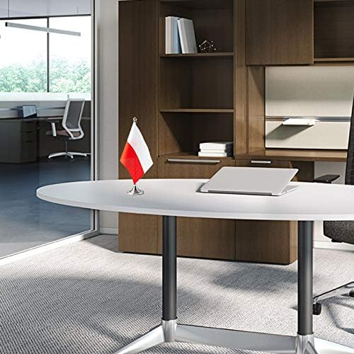Poland Flag Polish Flags, Small Mini Polish Desk Flag, Used for Table Office Classroom Home Patriotic Events Decorations