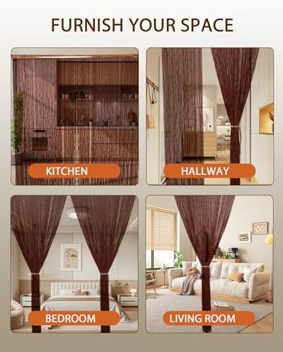 90 strands beaded curtain for doorways -35.5"x79"- handmade, package contents