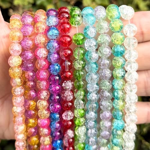 8mm glass beads round bulk, diy jewelry supplies, package contents