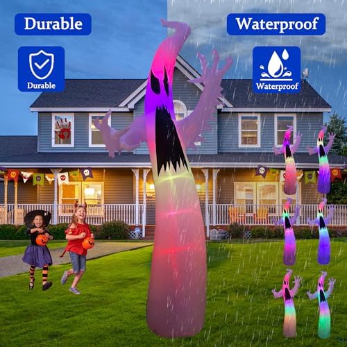 seasonblow 12ft halloween inflatable terrible ghost outdoor decoration, side view