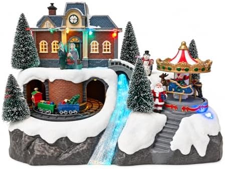 moments in time animated moving train carousel musical, main product view