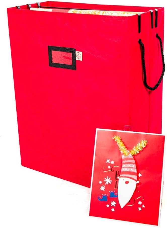 gift bags with tissue paper storage box, zippered, close-up detail