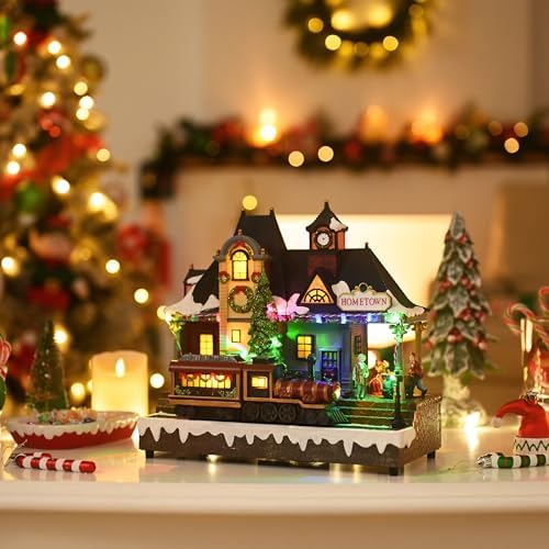 valery madelyn christmas railway station on a desk or shelf