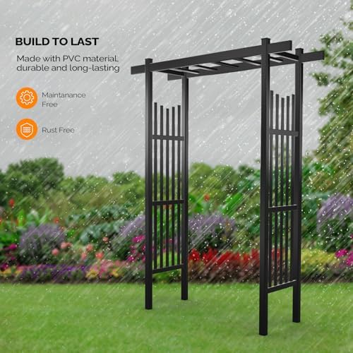 vingli garden arbor, pvc wedding arch for ceremony, side view