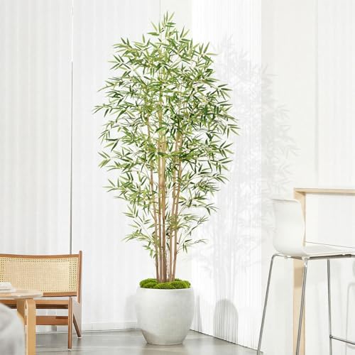 artificial bamboo tree, fake bamboo plant 6ft tall on a desk or shelf