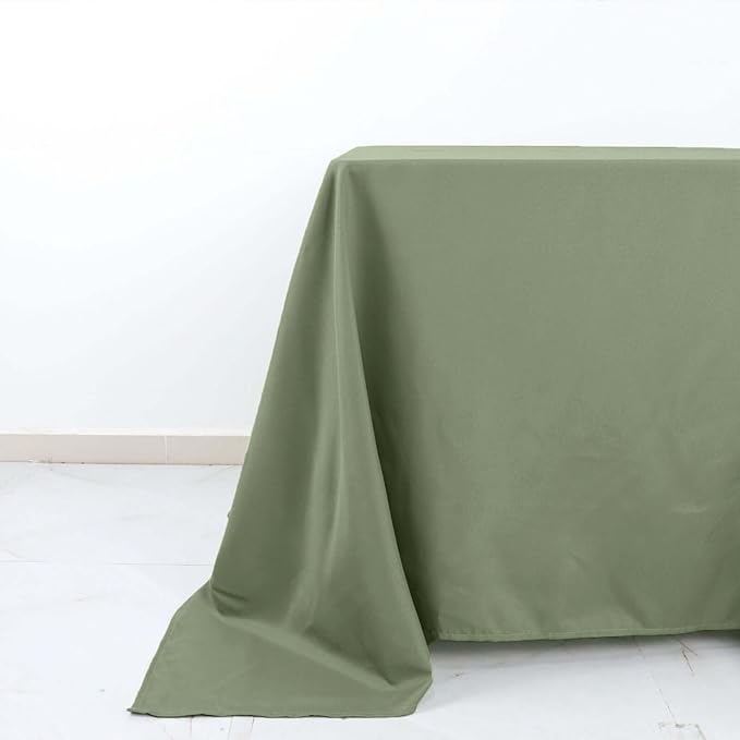 Efavormart 90" Eucalyptus Dusty Sage Wholesale Linens Polyester Square Linen Tablecloth for Kitchen Dining Catering Wedding Birthday Party Events