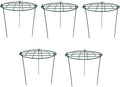 12 x 16 inch Poeny Cage Grow Through Grid Plant Brace Flower Support Rings, Pack of 5 Round Metal Plant Stakes Rings, Strong Large Garden Supports for Flowers, Peonies, Rose, Lily