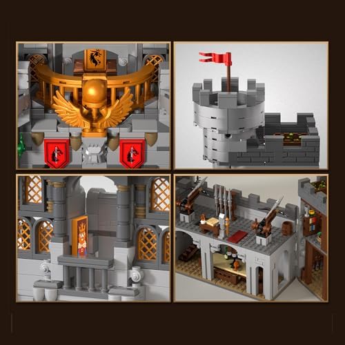 medieval castle architecture building blocks sets for adults, front angle view