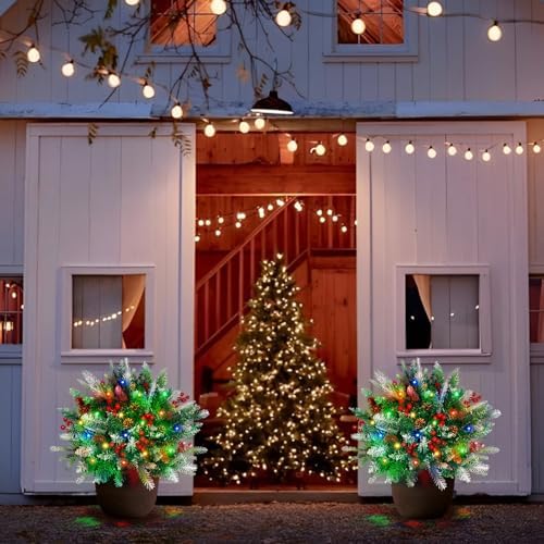 lighted christmas urn filler, 1 pack 24 inch shown in use