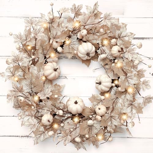 26 inch large foldable fall wreath for front, main product view
