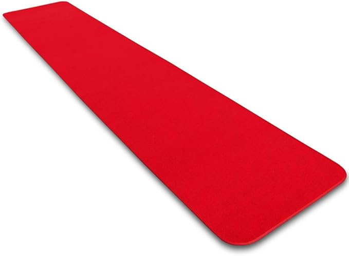House, Home and More Red Carpet Aisle Runner - 3 Ft x 10 Ft - Real Carpet, Bound Edges, Low Pile Height, Stain Resistant, Event Runway Rug for Wedding, Hollywood Movie Award Ceremony Party Decoration