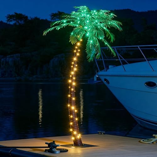 lightshare 7 feet palm tree 152led lights artificial showing dimensions