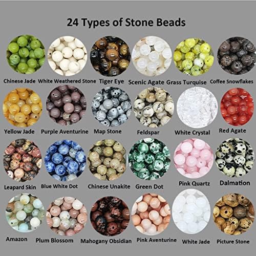 6mm natural round stone beads real gemstone beading shown in use