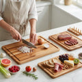 teak wood cutting board set with fast drying, main product view