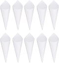 50 Pack Party Confetti Cone Holder - Bouquet Cones Petal Cones Holder with Double-sided Adhesive Tape, Apply to Birthday Party (White)