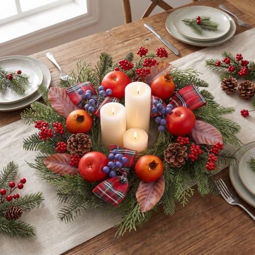 cynkeyee fall wreath for front door - 20 shown in use