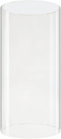CYS Excel Glass Hurricane Candle Holder – 3" Diameter x 6" Height | Open-Ended Bottomless Cylinder Sleeve, Clear Glass Chimney Tube Cover, 1 Piece