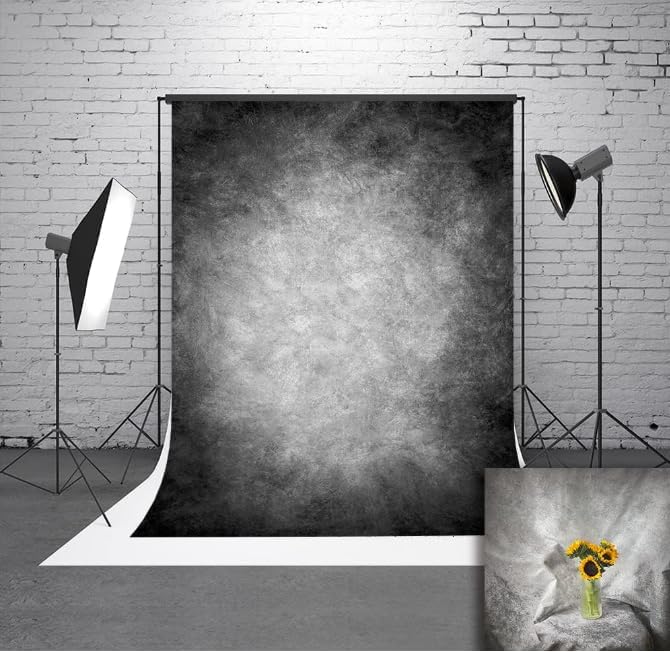 6.5x10ft Abstract Black Gray Portrait Photography Backdrops Photo Studio Prop Background for Children Adult