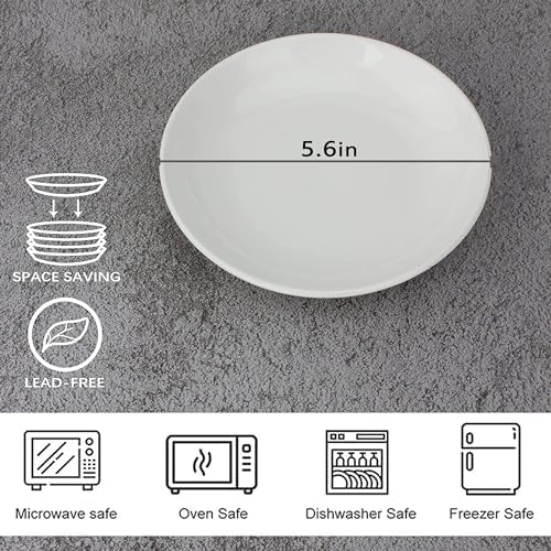 ceramic appetizer plates, 5.6 inch small dessert plates shown in use