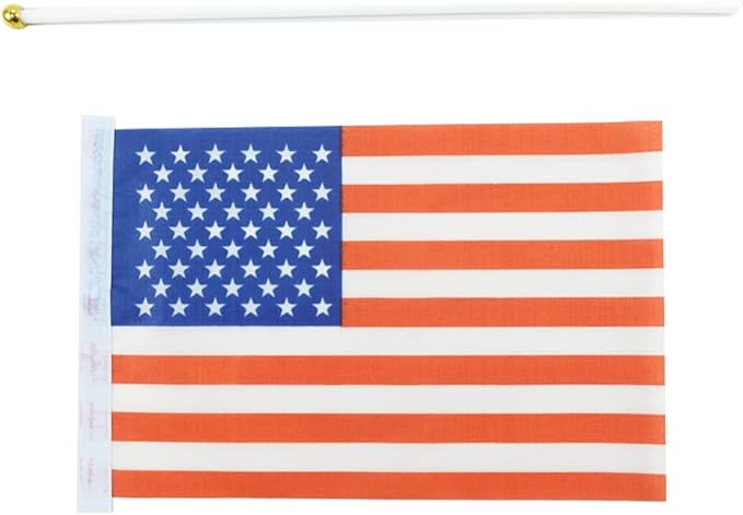 Small American Flags On Stick, Mini Handheld American USA Flag, Ideal For Party Parades Sports Events Patriotic Festival 4th Of July Decorations
