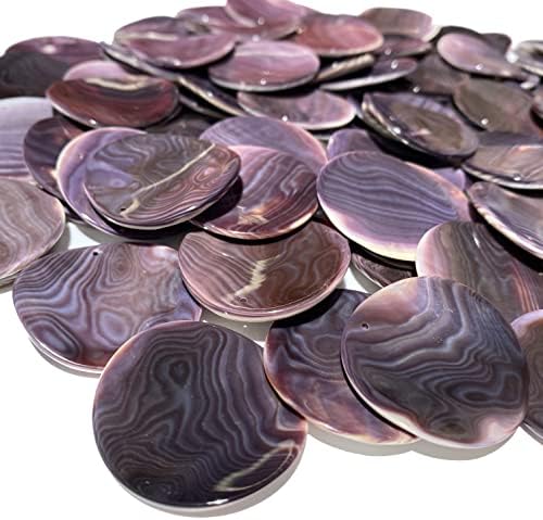 abcgems darkest wampum shell pendant beads usa coin showing dimensions
