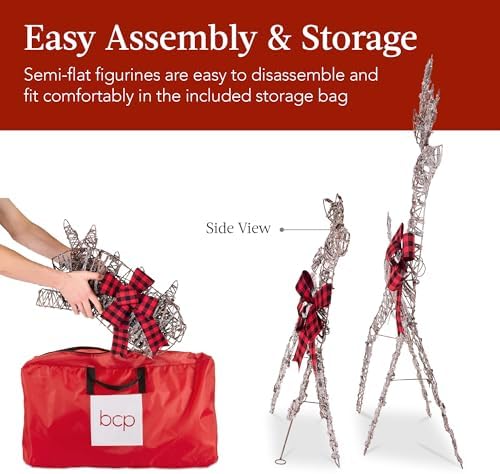 best choice products 4ft 3-piece 2d lighted christmas showing dimensions