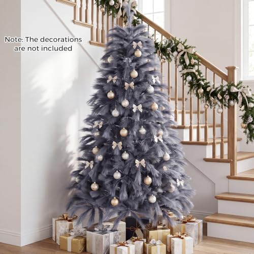 happygrill 6 ft pre-lit christmas tree w/ 430, close-up detail