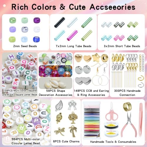 52800+pcs 144colors 2mm glass seed beads for jewelry, side view