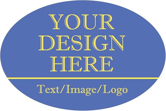 Custom Stickers 70-1000 Personalized Labels for Birthday Party Wedding, Customized Stickers for Business Logo(Oval)