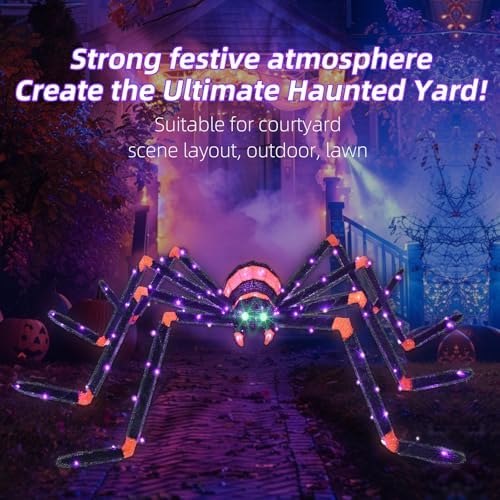 hoyechi halloween decorations giant spider 6.8ft - big on a desk or shelf