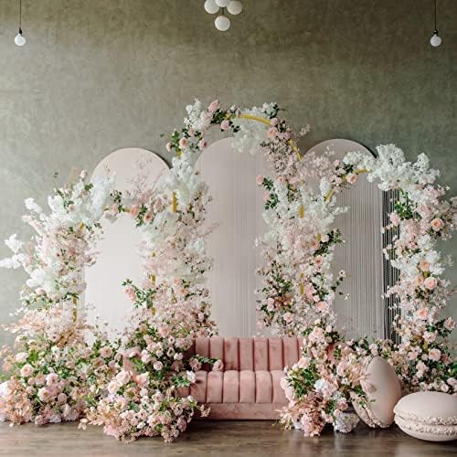 metal wedding arch backdrop stand,3-piece gold arch backdrop, close-up detail