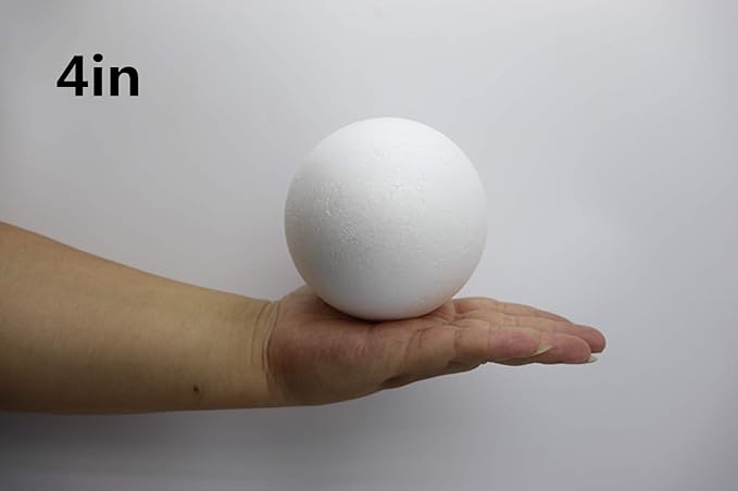 FFchuanhe 39 Pack Craft Foam Balls, 5 Sizes Including 2-7.8 in, Polystyrene Smooth Round Balls for Arts and Crafts, Wedding, DIY Craft for Home, Supplies School Craft Project and Holiday Party