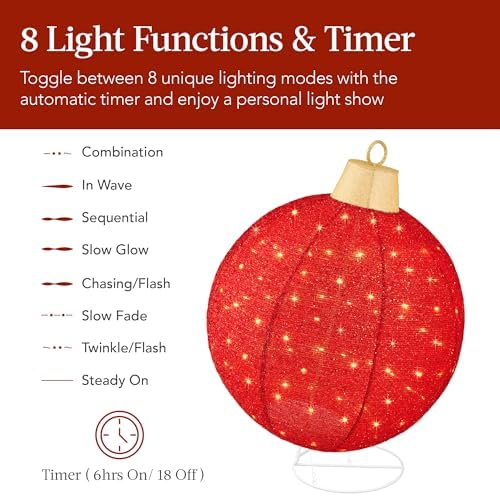 best choice products 2pc lighted pop-up outdoor christmas, close-up detail