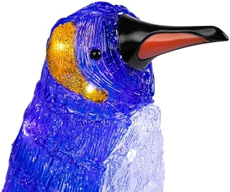 northlight lighted commercial grade acrylic penguin christmas display, side view