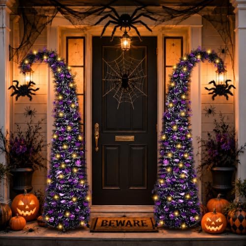 5ft curved halloween pop up christmas tree with on a desk or shelf