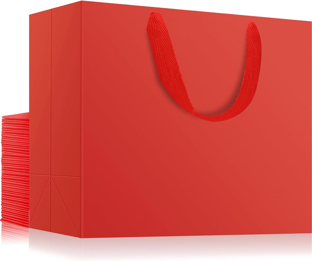 eusoar extra large gift bags, 25pcs 16"x6"x12" red, main product view