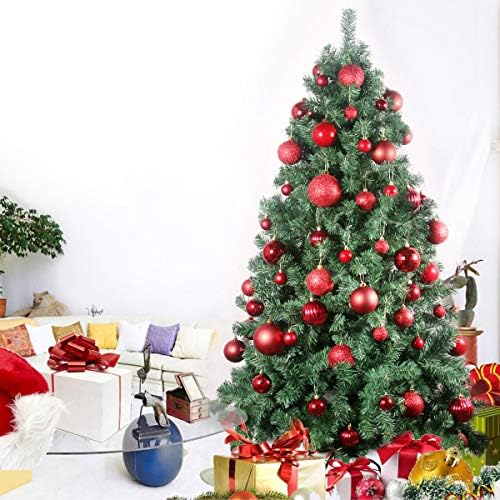 Rose Red 3.2" Large Christmas Balls - Christmas Tree Decoration Ornaments Shatterproof Hanging Balls for Birthday Halloween Holiday Wedding Decorations Set of 24pcs