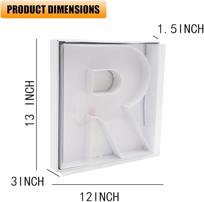 12" Fillable Cardboard Letter Charcuterie Gift Cupcake Box With Cover Sweets Packaging (R)
