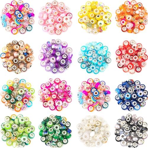 european large hole beads, assorted european craft beads, main product view