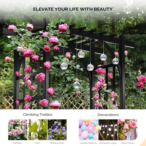 vingli garden arbor, pvc wedding arch for ceremony, package contents