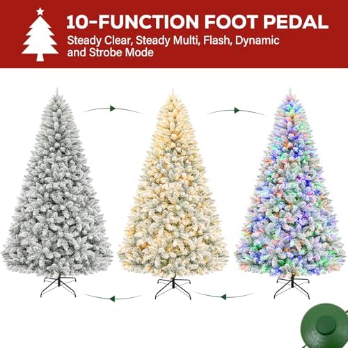 hykolity 6 ft prelit christmas tree with 1,032, side view